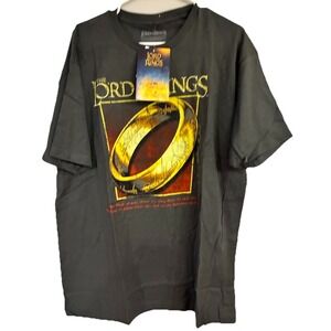 Lord Of The Rings Men T-Shirt XL Gray One Ring To Rule Them All Graphic Tee 2021